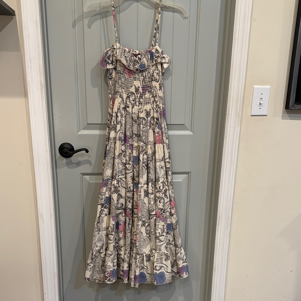 Betsey Johnson Cream Pleated Sundress